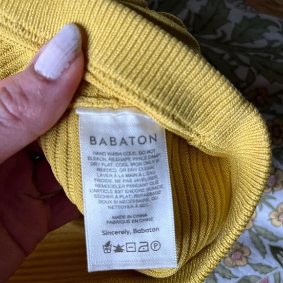 Babaton Yellow Ribbed Knit Tank - Picture 5 of 7